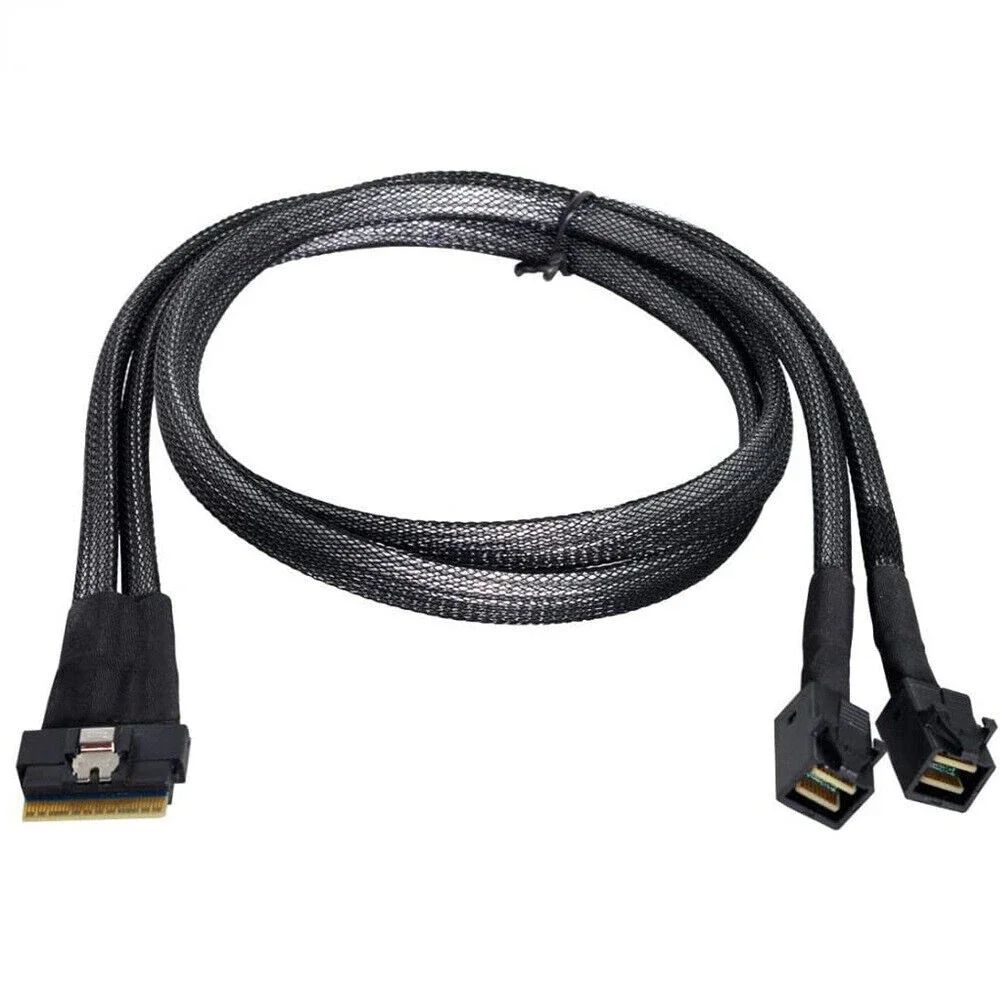 SFF8654 a SATA MINI SlimSAS SFF-8654 8i 4,0 a 4 puertos SAS SFF-8643 Cable de conexión de servidor