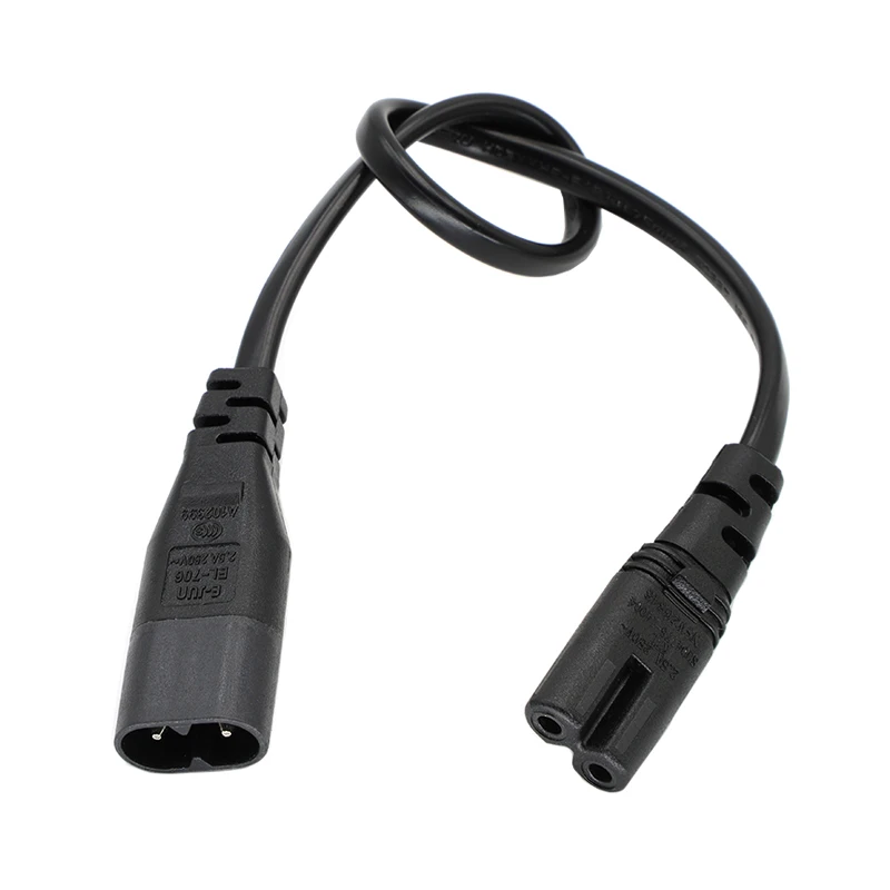 Cable de Alimentación IEC 320 C8 a C7 en Y – Macho a Hembra - imagen 5