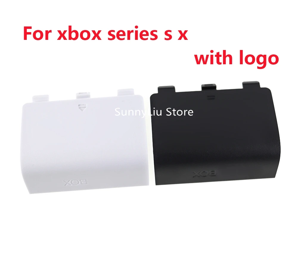 Cubierta de batería blanca y negra con letra para XBox Series S X, tapa trasera de batería, carcasa de puerta para controlador xbox s x, 1 ud. - imagen 3