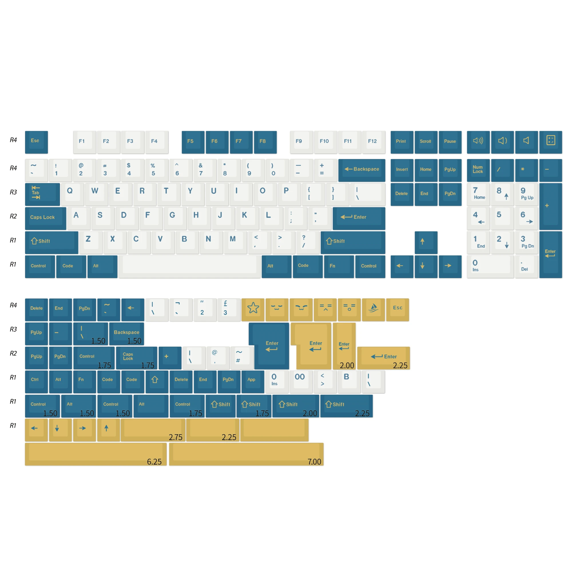 Teclas Merlin GMK de 173 teclas, sublimación de tinte PBT, teclas de perfil de cereza para teclado mecánico Cherry MX Switch, teclas personalizadas - imagen 5