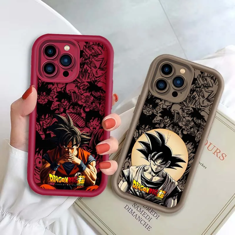 D-Dragon Ball Art Son Goku Cool funda para Apple iPhone 17 16 15 14 13 12 11 Plus Pro Max Eye Ladder funda de teléfono - imagen 2