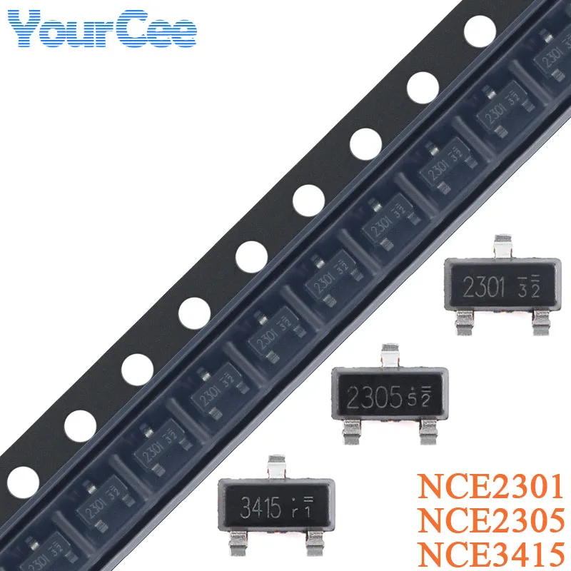 50 Uds NCE2301 NCE2305 NCE3415 NCE0102 NCE0103Y NCE2302 NCE2303 NCE2304 NCE2305A NCE2309 SOT-23 N P canal MOSFET de potencia mejorado - imagen 2
