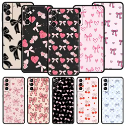 Funda Samsung Galaxy S25 Edge/S24/S23/S22 TPU Rosa Lazo Corazón