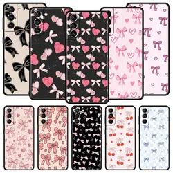 Funda Samsung Galaxy S25 Edge/S24/S23/S22 TPU Rosa Lazo Corazón