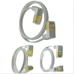 Cable Ethernet RJ45 Cat6 90° plano para módem, router y TV
