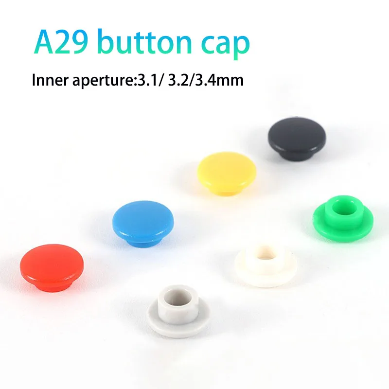 Cltgxdd 1000 piezas cubierta de cerradura A29/diámetro exterior 6/alto 4/agujero interior 3,1/3,2/3,4mm, adecuado para interruptores táctiles 6x6 6*6 - imagen 3