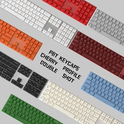 Teclas PBT perfil cereza blanco rosa teclado mecánico Cherry MX