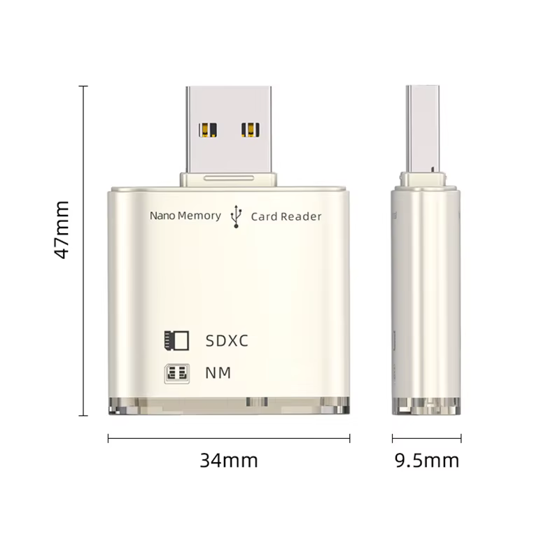 Lector de tarjetas USB 3.0 2 puertos SD/SDXC para Huawei NM Nano y PC