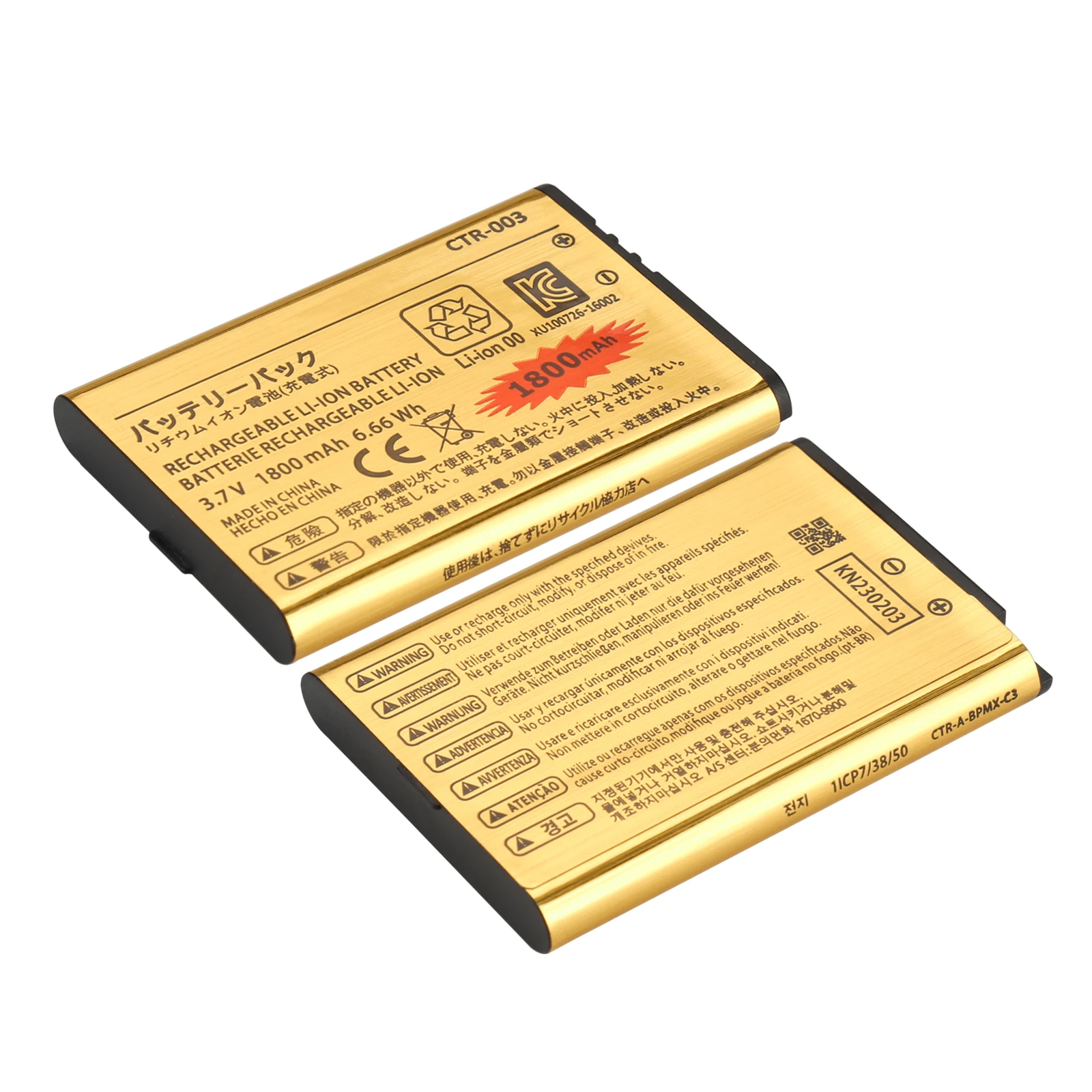 Batería recargable de iones de litio para Nintendo 3DS 2DS XL, 3,7 V, 1800mAh, CTR-003, CTR003, CTR 003