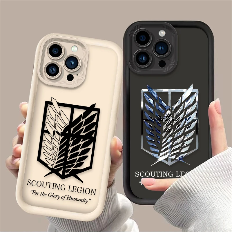 Funda de Anime Attack On Titan para iPhone 13 17 Air 16 16E 15 14 12 11 Pro Max X XS X S Max XR SE 2020 SE4 7 8 funda de silicona - imagen 2