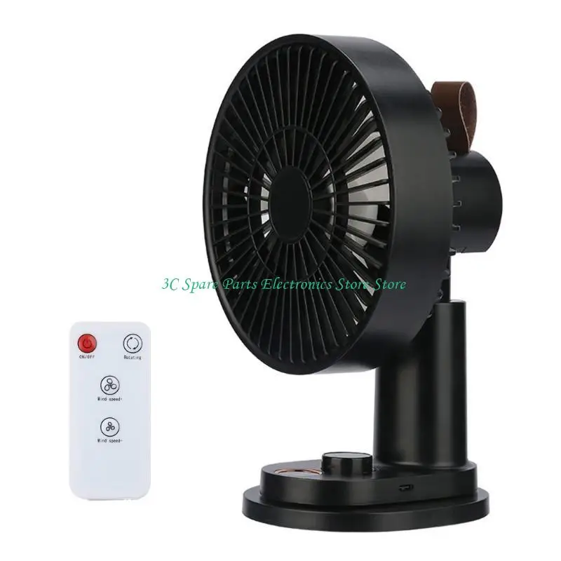 12pc 6 en 4000 mAh Clip ventilador oscilante en escritorio USB USB Control remoto silencioso recargable - imagen 4
