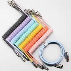 Cable Teclado Mecánico Conector Aviador GX12 USB-C Algodón RGB