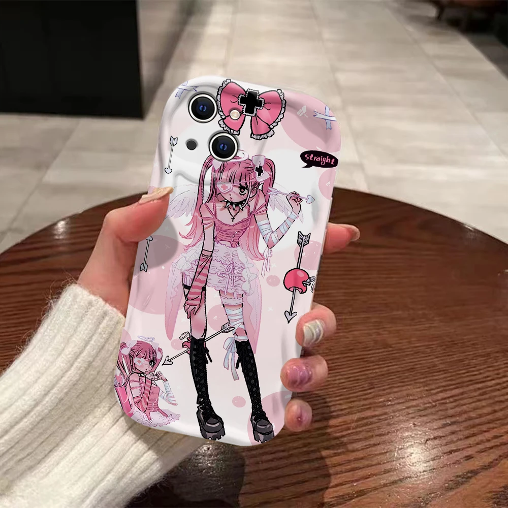Yk2 Anime estrella chica Kawaii 3D onda caso para Samsung A73 A72 A71 A55 A54 A53 A35 A34 A33 A25 A24 A23 A15 A14 A13 A05 A04 A03 5G - imagen 4