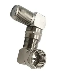 Adaptador Coaxial F 90° Macho-Hembra para Antena TV