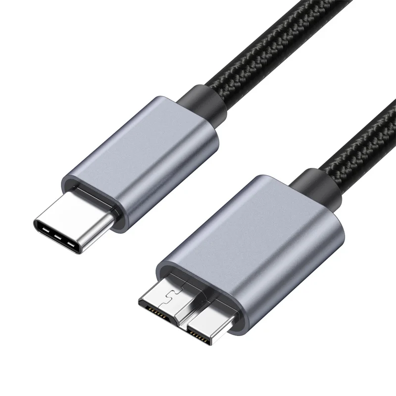 USB-C a USB 3,0 Cable Micro B USB tipo C a Micro B funciona para teléfono tableta datos disco duro Cable de carga 0,5 M 1,8 M 3M