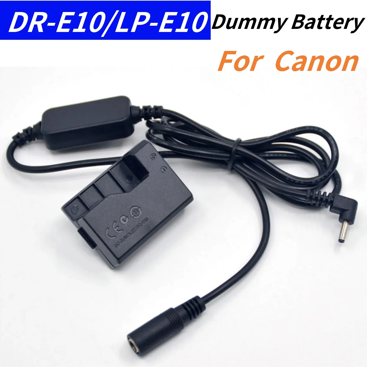 El acoplador de corriente continua DR - e10 de batería falsa LP - e10 y el cable antihipertensivo 12v - 24V están disponibles para la Cámara Canon EOS 2000d 1300d 1500d Kiss x50 x70 x80 x90 t6 T7