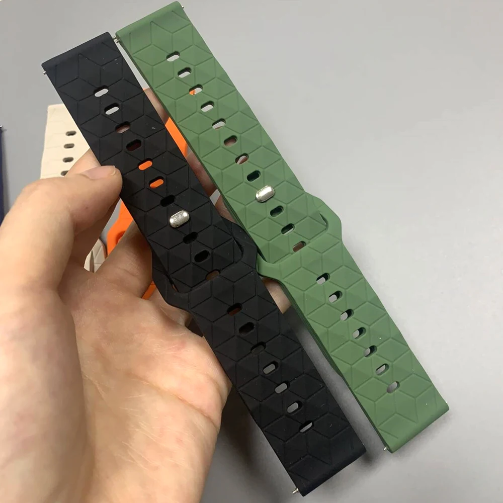 Correa de silicona de 22mm para Garmin Vivoactive4 Forerunner 255 265 570 47mm, correa de reloj para Garmin Venu 4 45mm 3 2, pulsera deportiva suave - imagen 2