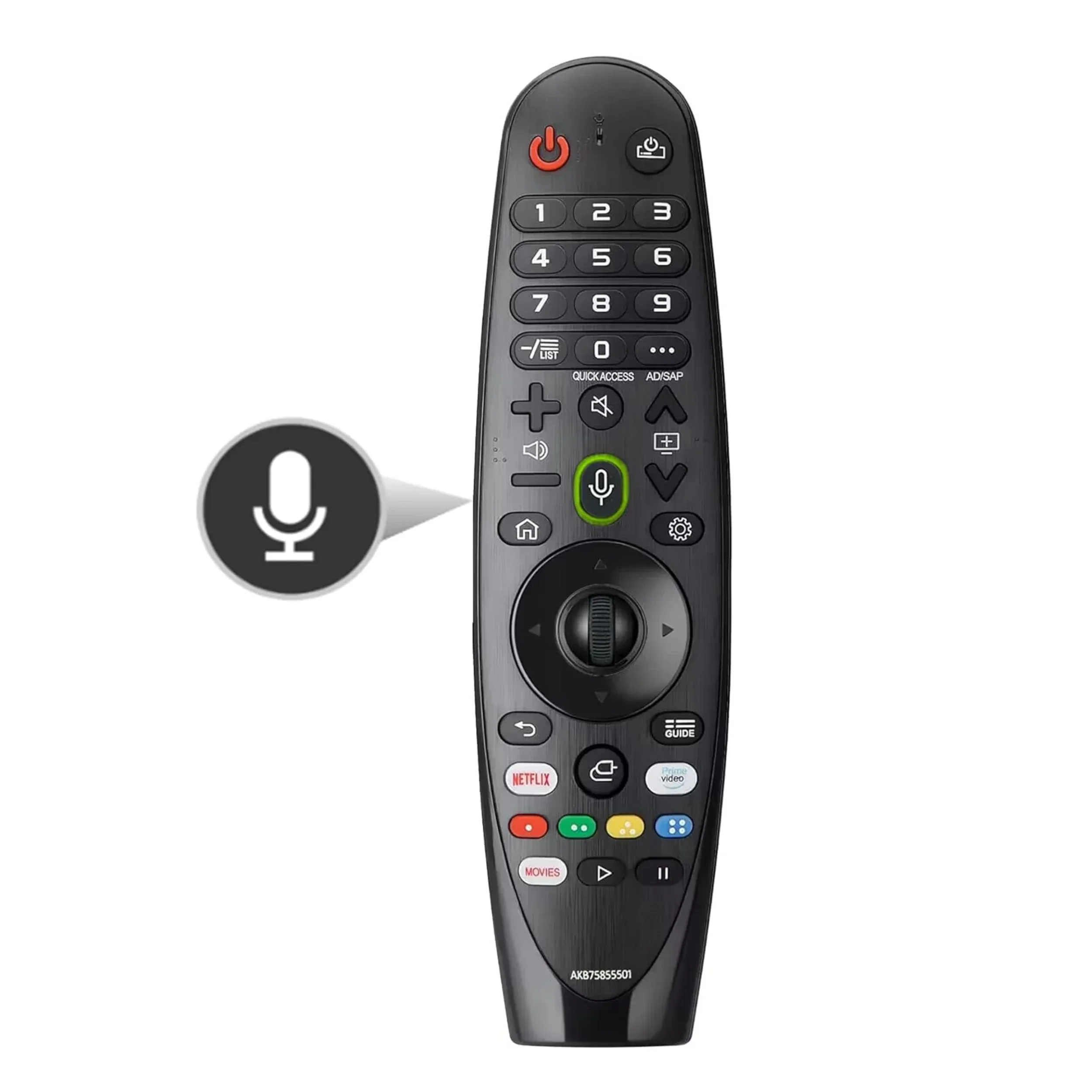 Control remoto mágico por voz mejorado para LG OLED Smart TV reemplazo remoto mágico AN-MR20GA MR19BA MR18BA MR650A, con función de puntero