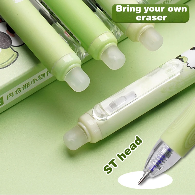 Bolígrafo borrable con dibujos de capibara y Panda, bolígrafos para firma a la moda, bolígrafos neutros de presión creativos, suministros escolares y de oficina, 4 Uds. - imagen 5