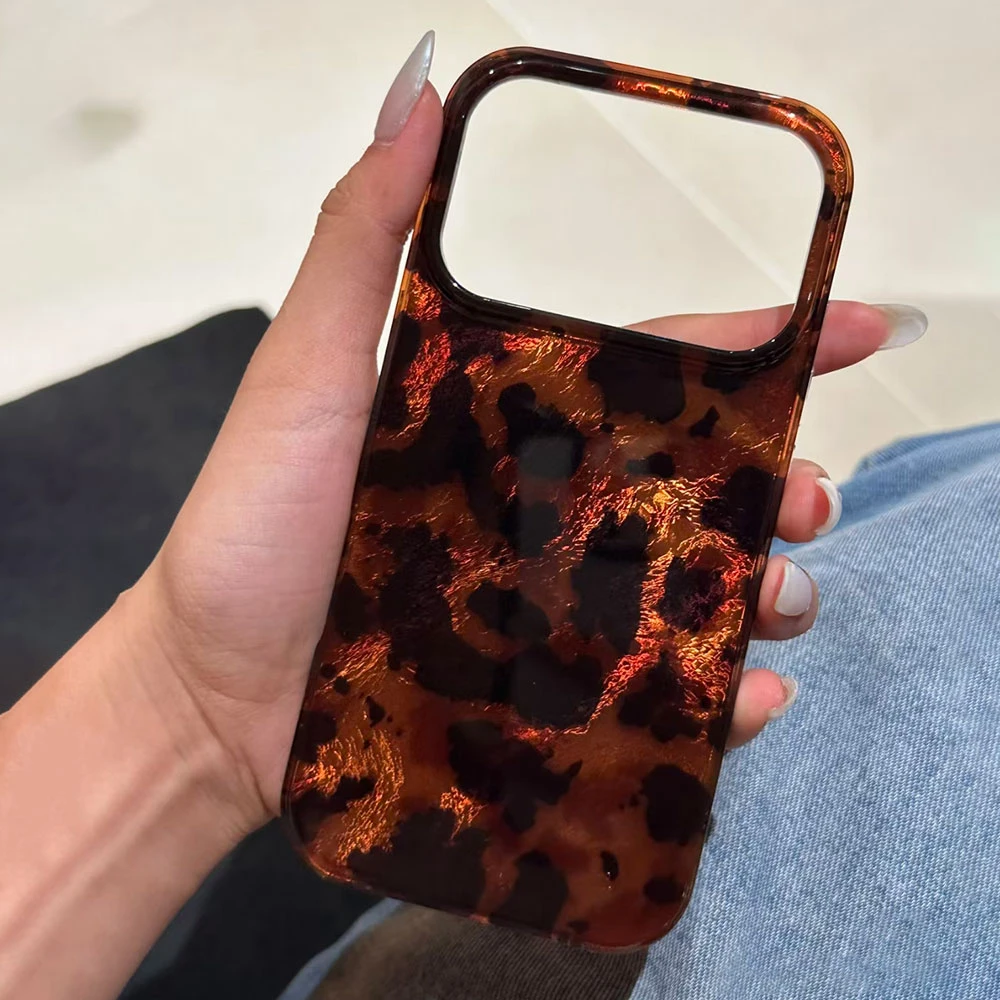 Funda de teléfono con estampado de leopardo marrón ámbar Retro para Samsung Galaxy A16 A55 A07 A17 A56 A36 A54 A26 A15 A53 A06 A14 A24 A34 A12 - imagen 3