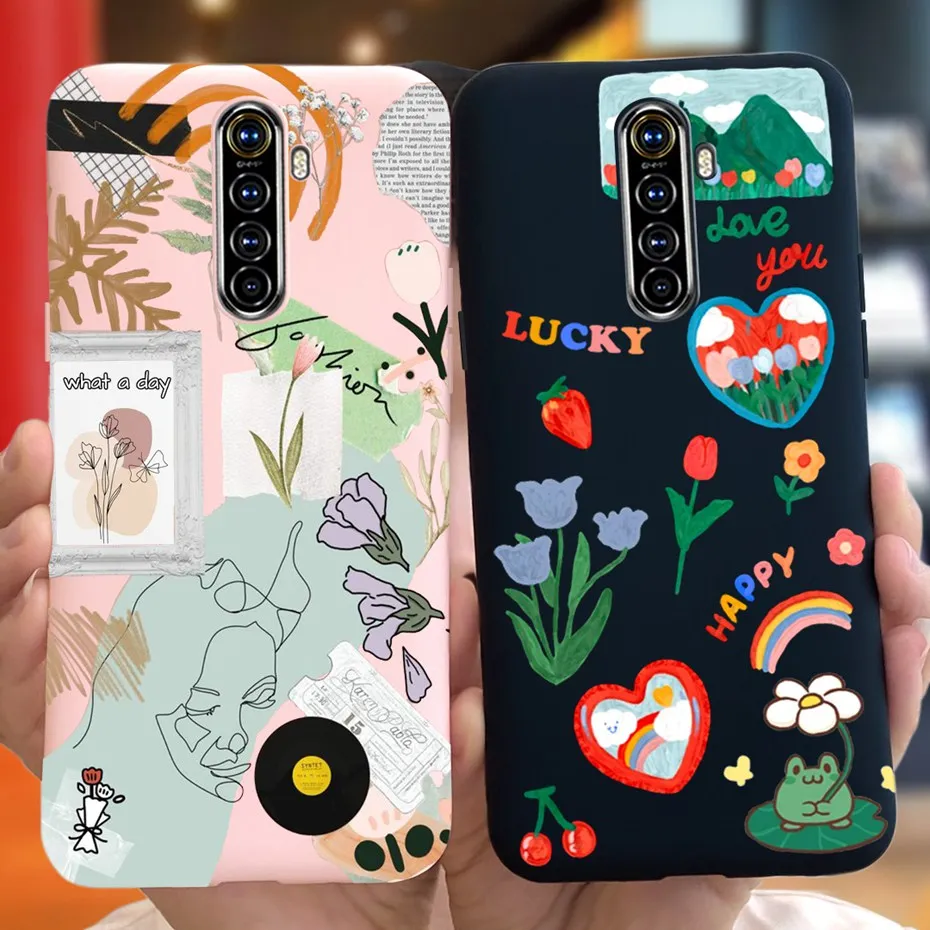 Para Realme X2 Pro funda de teléfono Realme XT X2 encantadora impresión Color caramelo funda trasera de silicona para RealmeX2 X 2 Pro XT suave TPU Coque - imagen 3