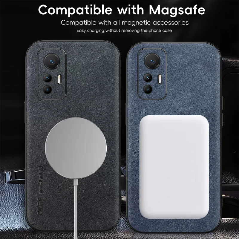 Funda suave de cuero Retro magnética para Xiaomi 12 Lite Xiaomi12 Lite 5G funda de teléfono con carga inalámbrica - imagen 4