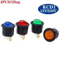 Interruptor Basculante LED Redondo 12V/220V para Coche y Barco