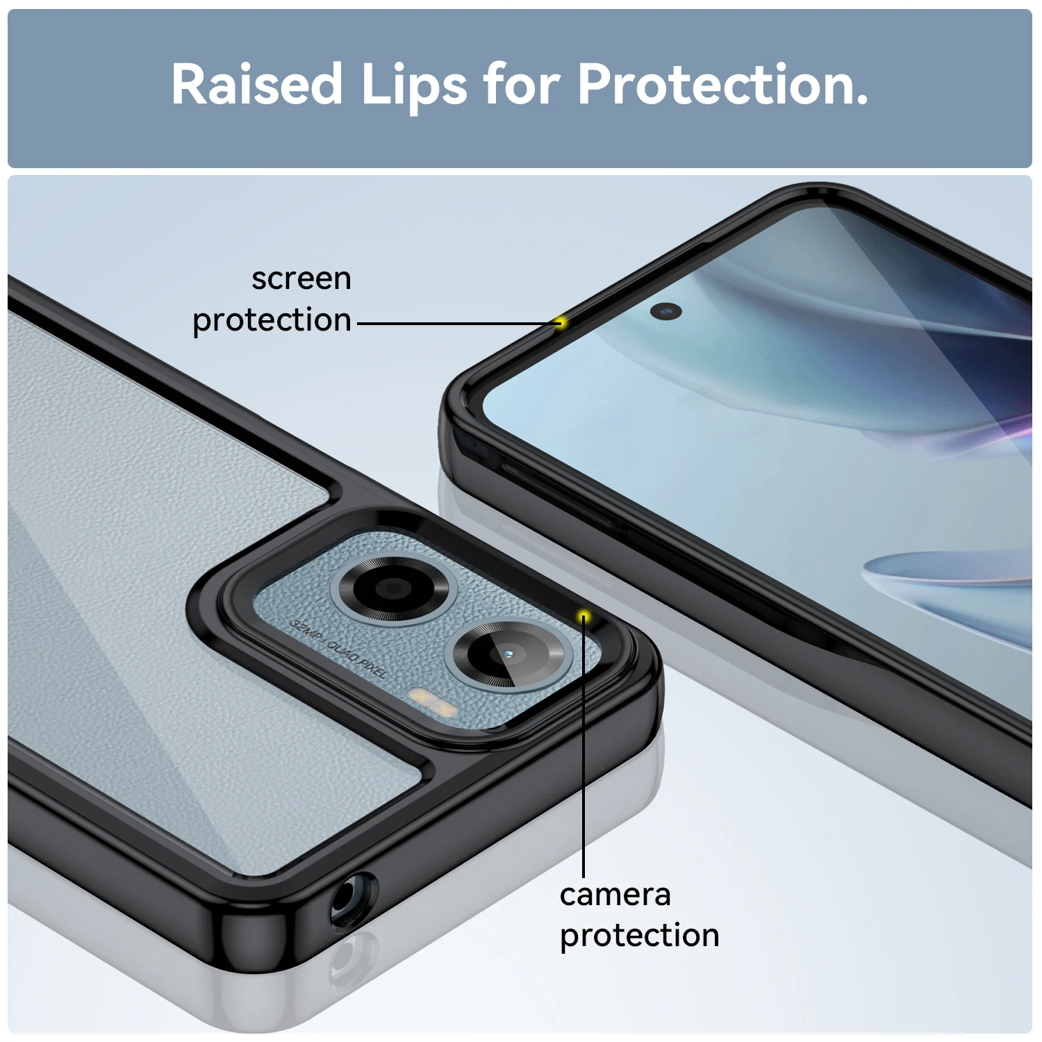 Para Motorola Moto G05 Funda transparente Moto G05 Funda Coque Funda dura translúcida borde suave a prueba de golpes parachoques trasero de teléfono para Moto G05 - imagen 5