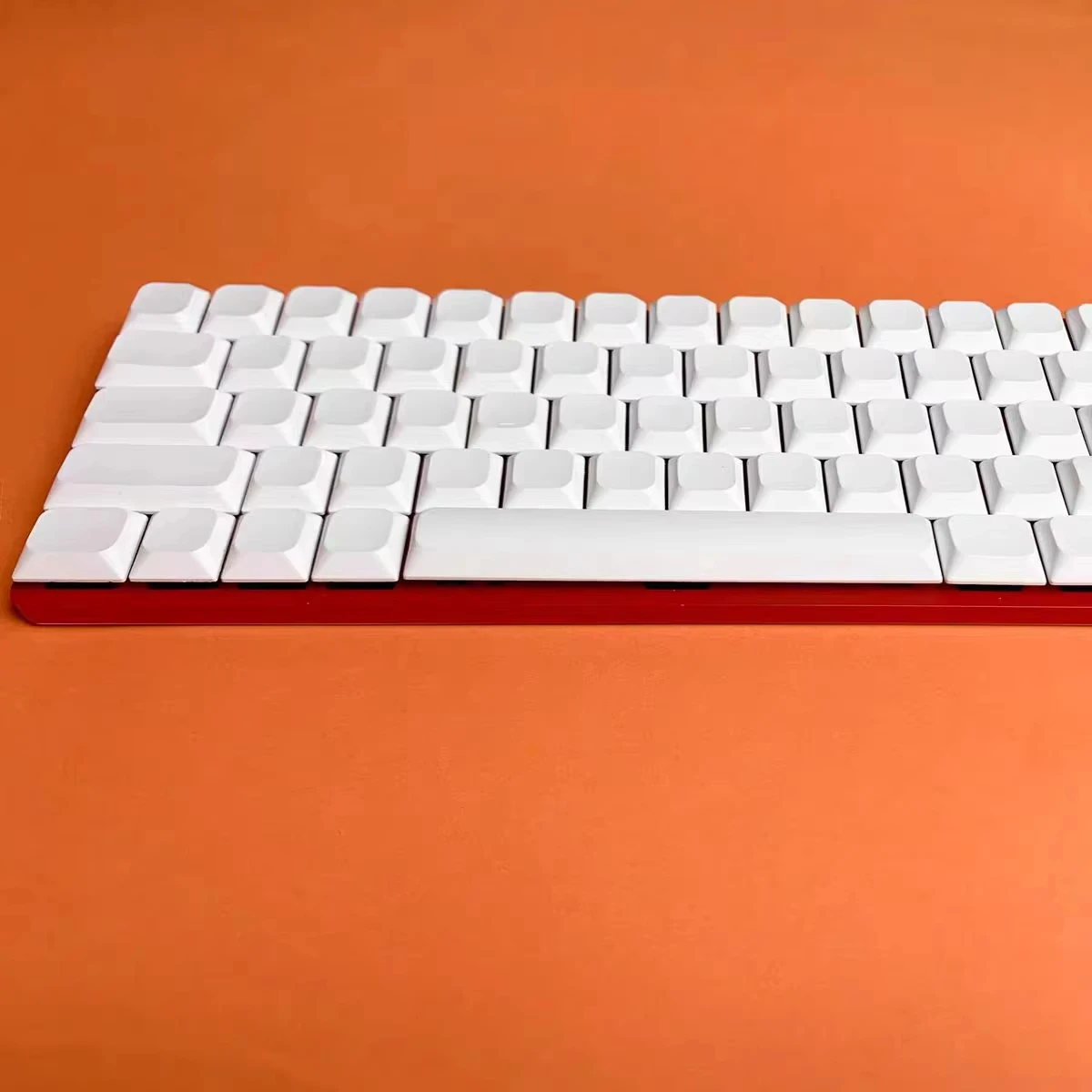 Teclas Sub teñidas de cinco lados de perfil bajo, teclas PBT blancas y blancas, 116 teclas para interruptores Cherry Gateron MX, Teclado mecánico para jugar - imagen 3