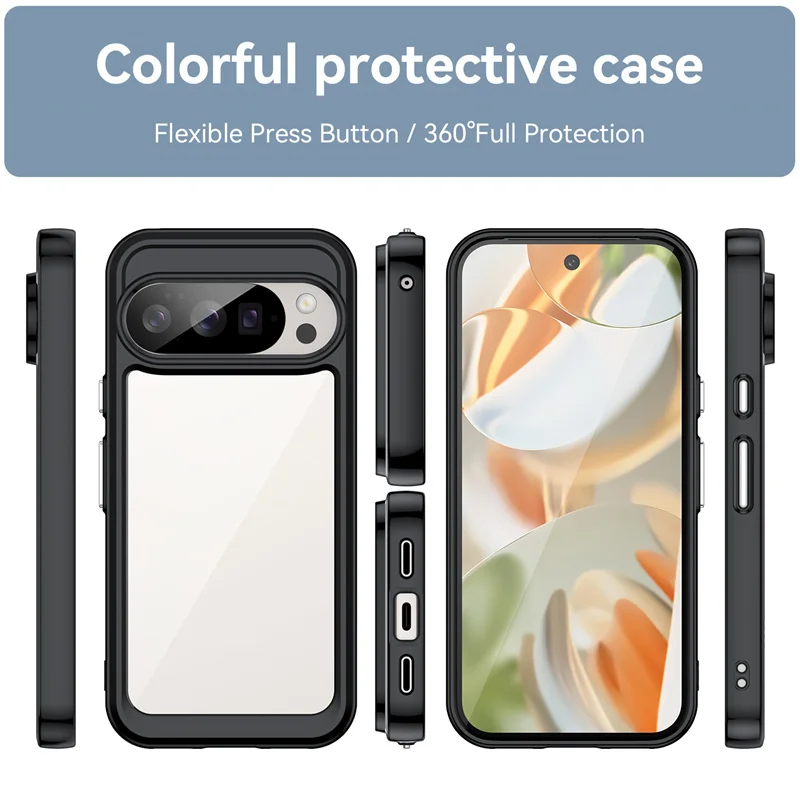 Para Google Pixel 10 Pro funda híbrida protección robusta TPU parachoques cristal transparente armadura funda para Google Pixel 10 Pro Pixel10Pro 5G