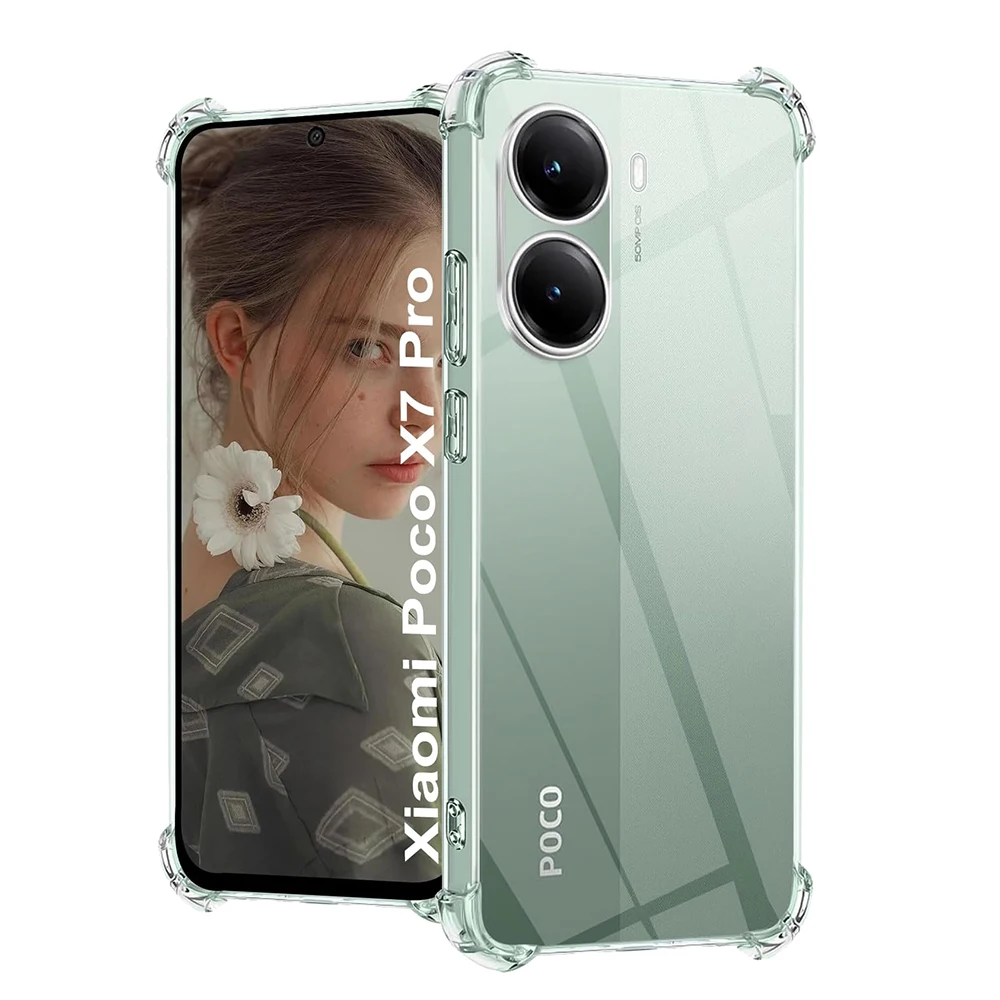 Funda blanda de silicona de lujo a prueba de golpes para Xiaomi POCO F5 F6 X7 X6 X5 X4 X3 Pro F4 F5 GT 5G, funda transparente ultrafina