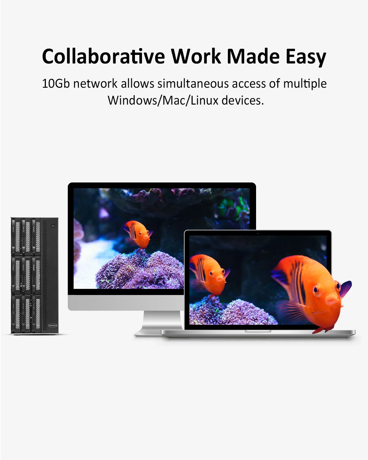 TERRAMASTER-T9-450 9Bay, almacenamiento conectado a la red, Atom C3558R Quad-core, 8GB DDR4, Dual SFP + 10GbE, puertos duales 2.5GbE (sin disco) - imagen 5