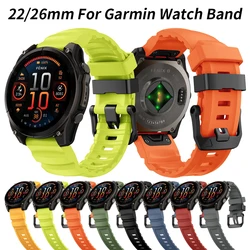 Correa QuickFit de 22mm y 26mm para Garmin Fenix 8 E, correa de silicona para Garmin Fenix 7 7X 5Plus 6XPro Enduro 2, pulsera de reloj