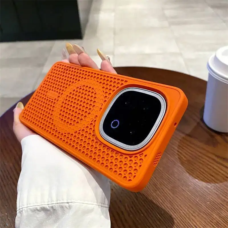 Funda magnética para iQOO neo 10 global Z10 Z9 Turbo Pro plus 13 12 cubierta malla de disipación de calor Mag-safe carga carcasa a prueba de golpes - imagen 2