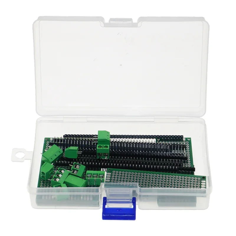 40 Uds 5x7 4x6 3x7 2x8 prototipo de doble cara PCB placa impresa Terminal de placa de soldadura Kit surtido recto de una sola fila