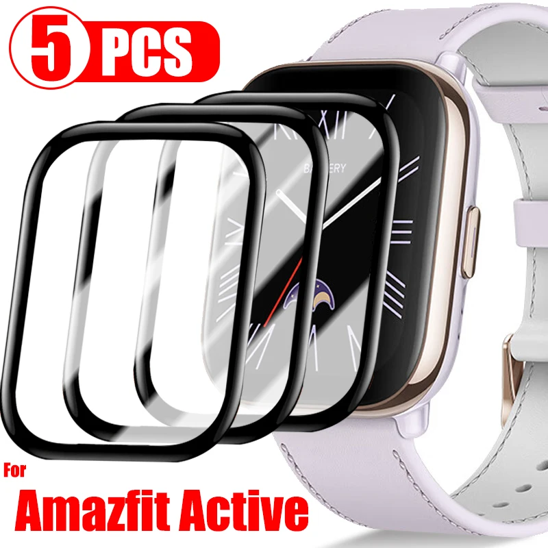Para Amazfit Active Flexible inastillable protectores de pantalla antiarañazos HD Clear 3D curvado suave película protectora para reloj inteligente