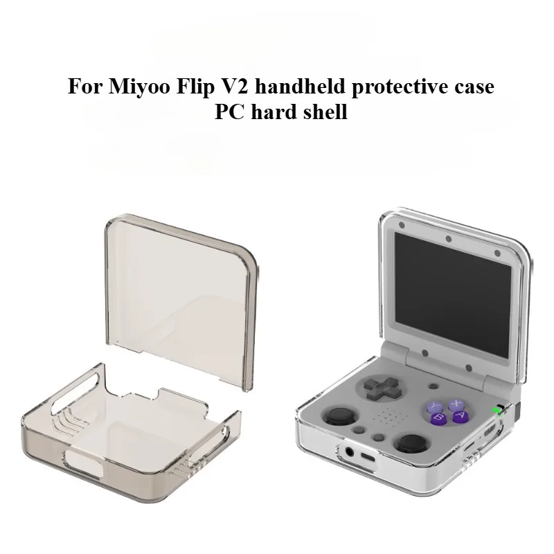 Funda protectora para consola de juegos portátil Miyoo Flip V2, funda protectora para PC, caja de almacenamiento antiarañazos, funda tipo dividido lavable - imagen 2