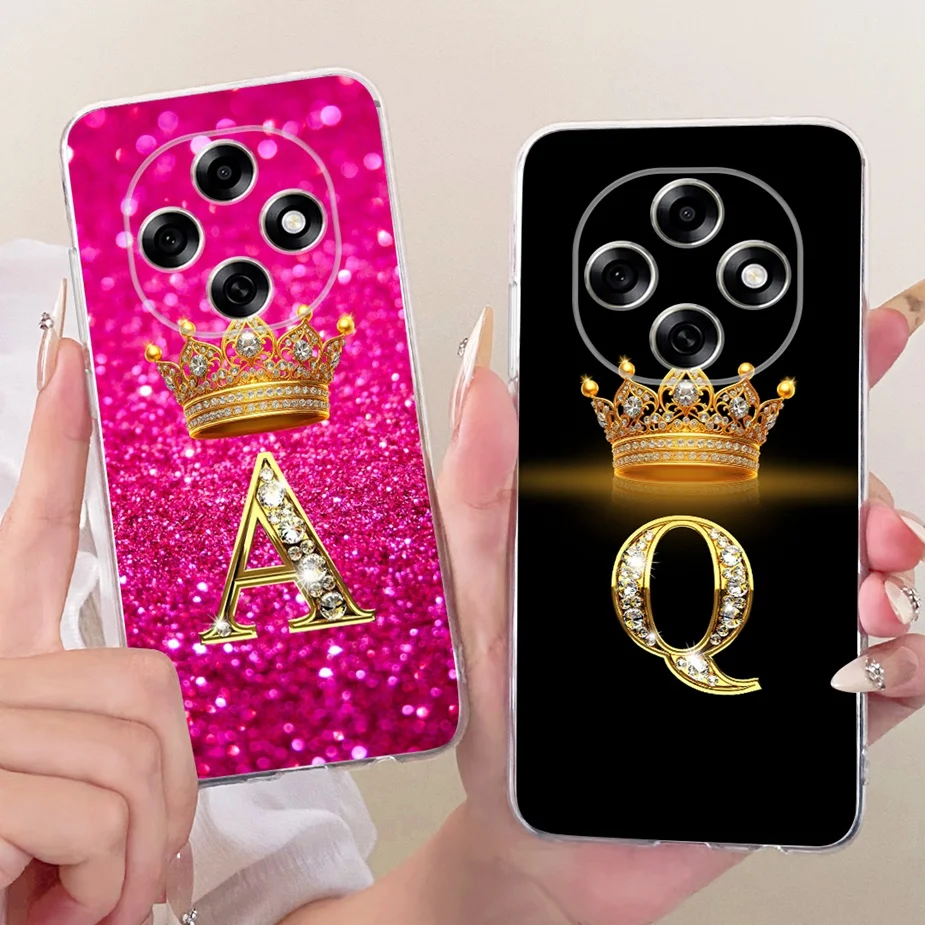 Para Oppo F31 Pro 5G funda CPH2763 elegante corona letras cubierta suave funda de teléfono delgada para Oppo F31 F 31 OppoF31 Pro F31Pro 5G Fundas