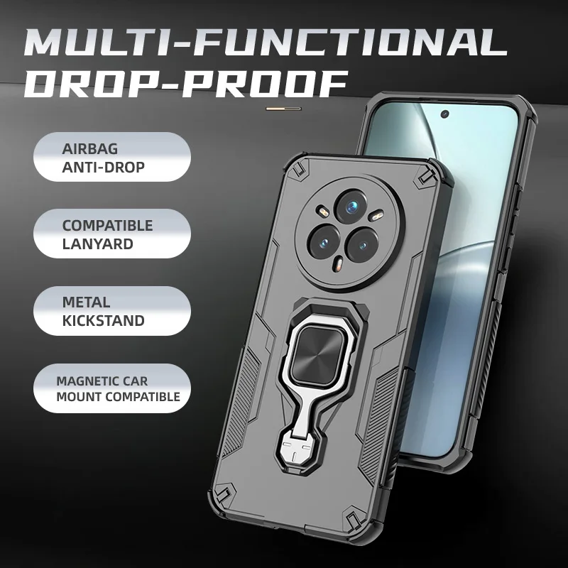 Funda con soporte de protección de lente para Realme 14 Pro 5G 14 Pro + Plus, soporte de anillo, soporte magnético, Fundas Coque - imagen 3