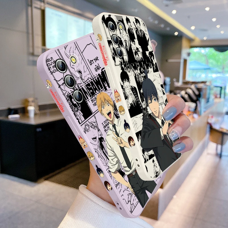 Funda de teléfono de motosierra para hombre, cubierta de cuerda izquierda Ultra líquida para Samsung Galaxy S24, S23, S22, S21, S20 Pro FE Plus - imagen 3