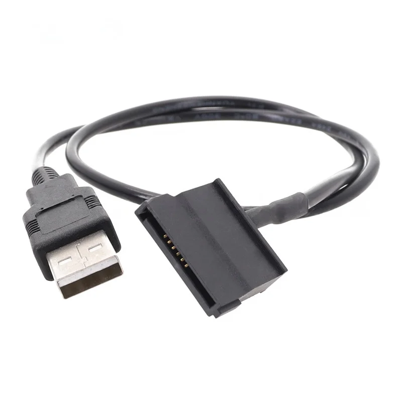 Cable de alimentación USB a SATA para ordenador portátil 2,5 "SATA HDD 50cm 22AWG USB2.0 5V macho a Sata 15 pines hembra Cable de alimentación convertidor
