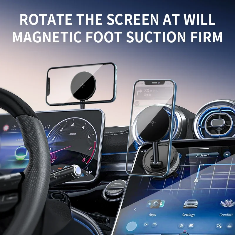 Nuevo Soporte magnético para teléfono de coche con adsorción al vacío, soporte giratorio de succión fuerte 360 para teléfono móvil, transmisión en vivo de escritorio - imagen 3