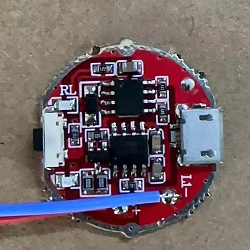 Placa de circuito de controlador de atenuación continua, 26mm, 3,7 V, para XHP50 ForT6 L2 XPL tipo C, placa controladora de carga de linterna recargable por USB - imagen 2