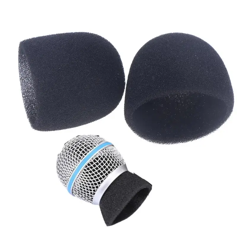 2/10 Uds. Tapa de micrófono de esponja para parabrisas de estudio, espuma interior protectora para micrófono para SLX24 PGX24 PG58 BETA58A - imagen 3