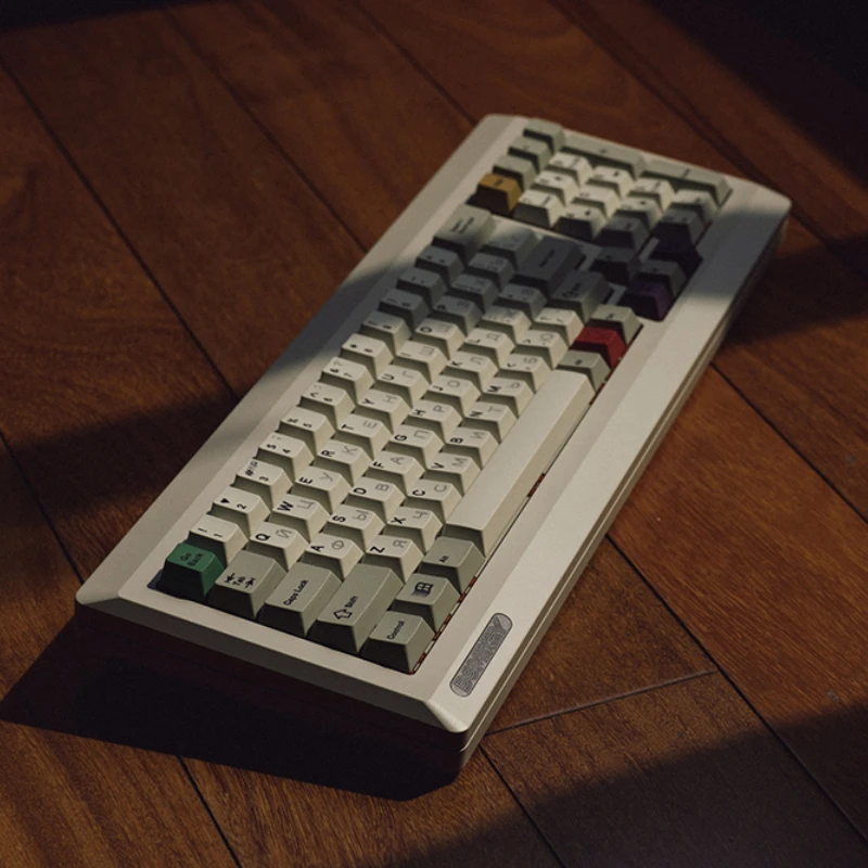 Juego de teclas rusas Vintage PBT, 155 teclas, tapa de teclado gris personalizada, perfil de cereza, teclas para juegos para teclado mecánico - imagen 2