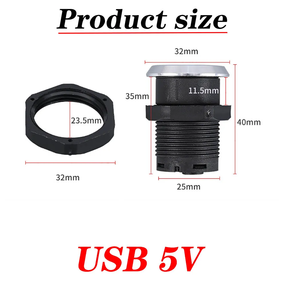 Cargador UsB integrado oculto de escritorio, 1 piezas, 5V/3A, 1 USB, 1 tipo C, mini cargador rápido para coche, toma de corriente integrada - imagen 4