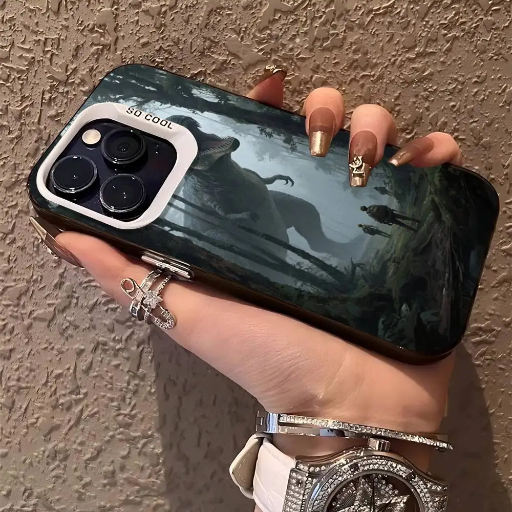 Funda de teléfono Jurassic Park Dinosaur para iPhone 17 16 15 14 13 12 11 Pro MAX mate a prueba de golpes trasera anticaída cubierta mate - imagen 5