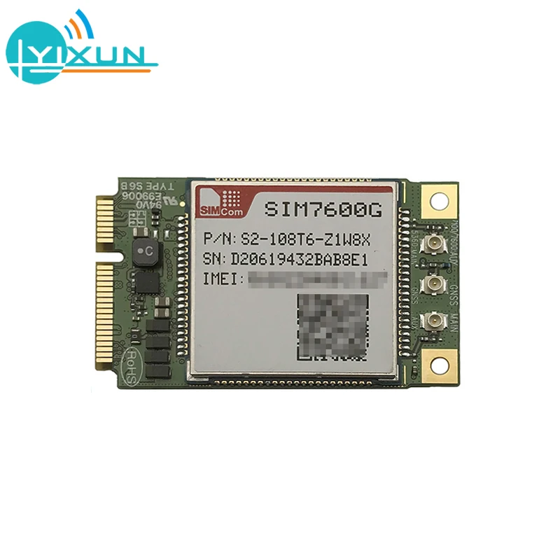SIMCOM SIM7600 SIM7600G MINI PCIE LTE CAT1 Módulo global multibanda LTE-FDD/LTE-TDD/HSPA+/UMTS/EDGE/GPRS/GSM CAT-M y NB-IoT