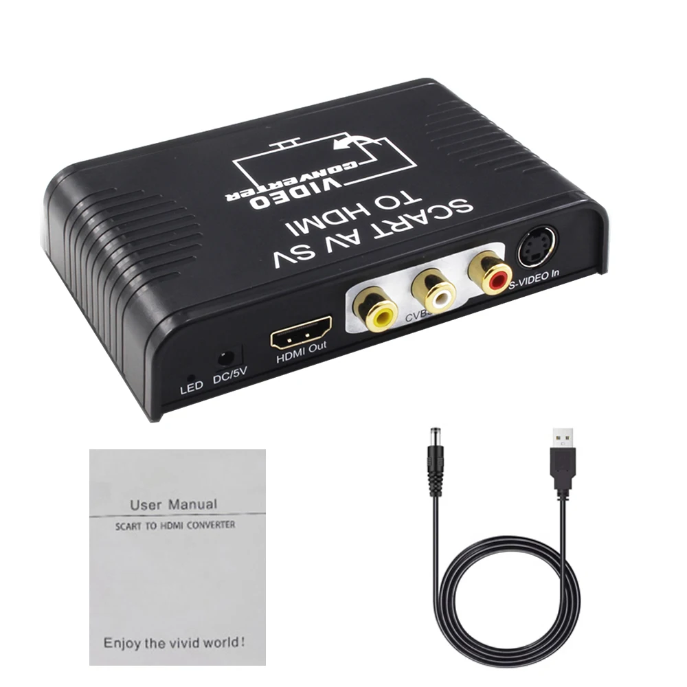 Convertidor SCART a HDMI con S-Video para Wii, DVD y Vídeo - imagen 5