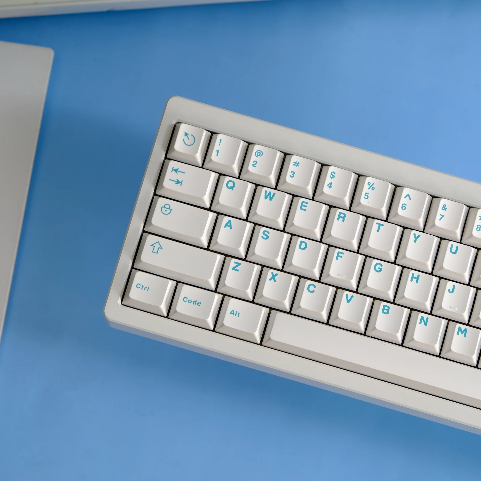 Aifei 121 teclas ABS doble disparo blanco con letras azules altura cereza para teclado mecánico AULA F75 Anne Pro 2 GK61 juego PC - imagen 4